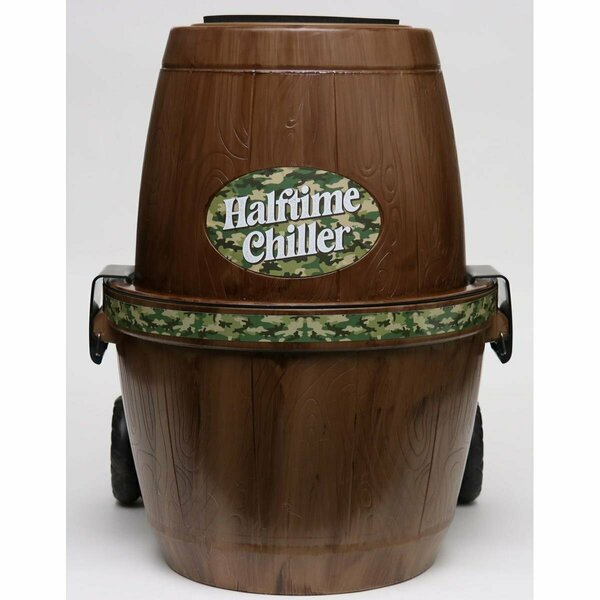 Whole-In-One Halftime Chiller Rolling Cooler; Green - Woodland Camo WH3668942